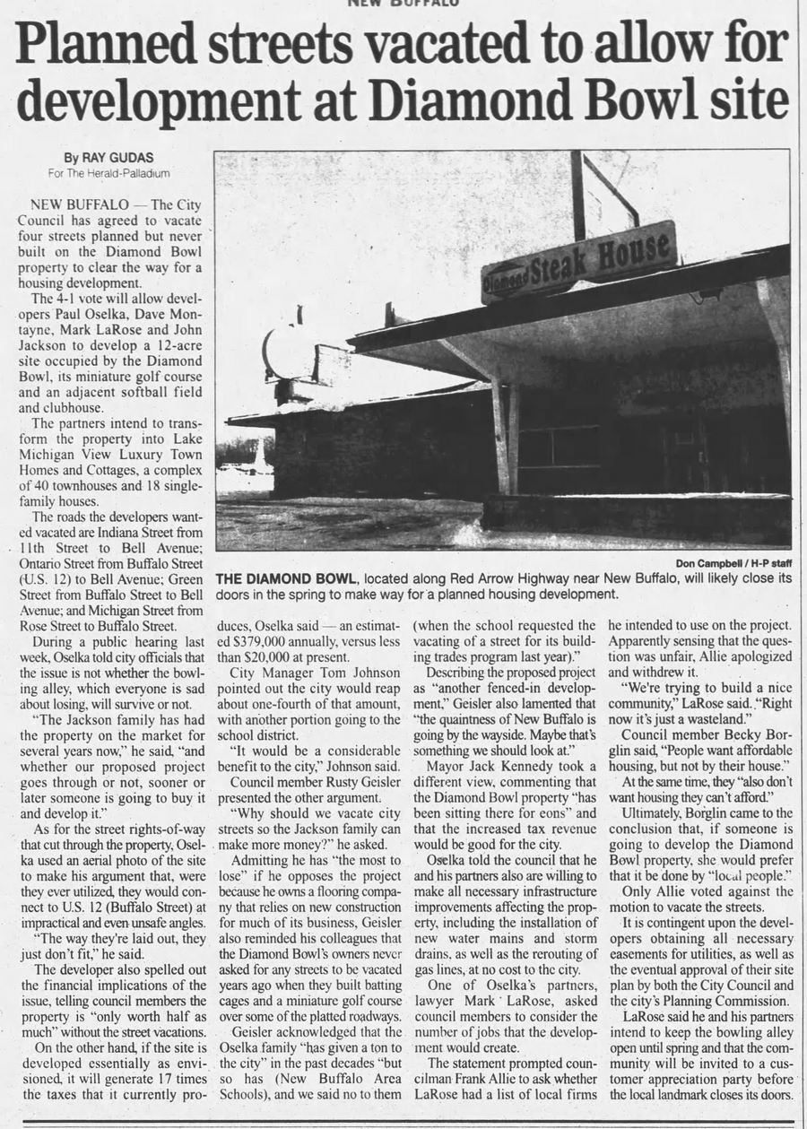 Theos Lanes (Diamond Bowl) - Jan 25 2005 Article On Redevelopment (newer photo)